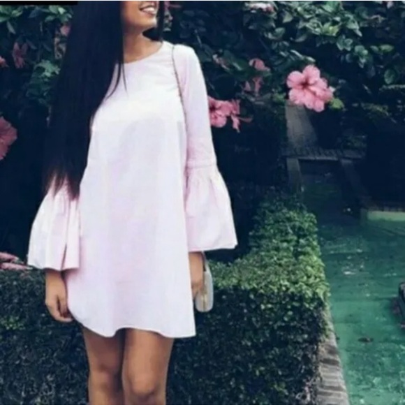 Zara Blogger Favorite Striped Skort Romper Mini Dress with Long Bell Sleeves - Picture 16 of 16